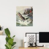 regenboogforel vis, vissers Vist Poster (Thuiskantoor)