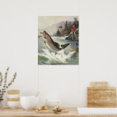  regenboogforel vis, vissers Vist Poster (Keuken)
