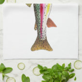 Regenboogforel Vis Vist vissers Theedoek (Gevouwen)