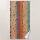 Regenboogforel Vis Vun gevlekt patroon Strandlaken (Voorkant)