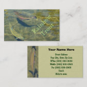 Regenboogforel Visitekaartjes Vist (Voorkant / Achterkant)