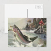  regenboogforel vissen, vissers Vissen Briefkaart (Voorkant / Achterkant)