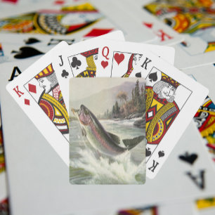 Regenboogforel, Visser Vangende Vis Pokerkaarten