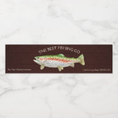 Regenboogforel Vist advertentiespecialiteit voor k Waterfles Etiket (Enkel label)