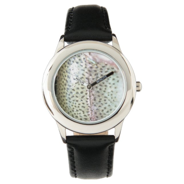 Regenboogforel, vlieg vishorloge horloge (Voorkant)