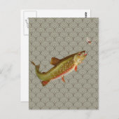  regenboogforel vliegen briefkaart (Voorkant / Achterkant)