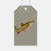  regenboogforel vliegen cadeaulabel (Voorkant)