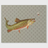 regenboogforel vliegen cadeaupapier (Vlak)