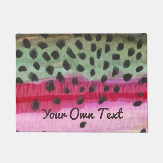 Regenboogforel Vliegen Deurmat (Voorkant)