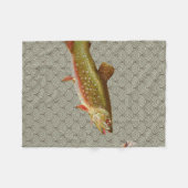 regenboogforel vliegen fleece deken (Voorkant (Horizontaal))