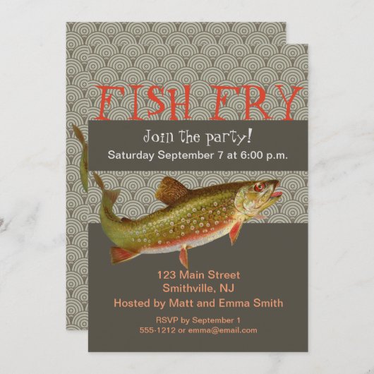 regenboogforel vliegen kaart (Voorkant / Achterkant)