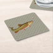 regenboogforel vliegen kartonnen onderzetters (Schuin)