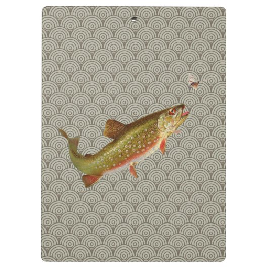  regenboogforel vliegen klembord (Achterkant)