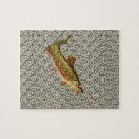  regenboogforel vliegen legpuzzel (Horizontaal)