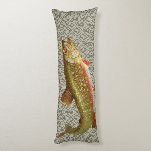  regenboogforel vliegen lichaamskussen (Achterkant (Verticaal))