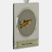  regenboogforel vliegen verzilverd banner ornament (Rechts)