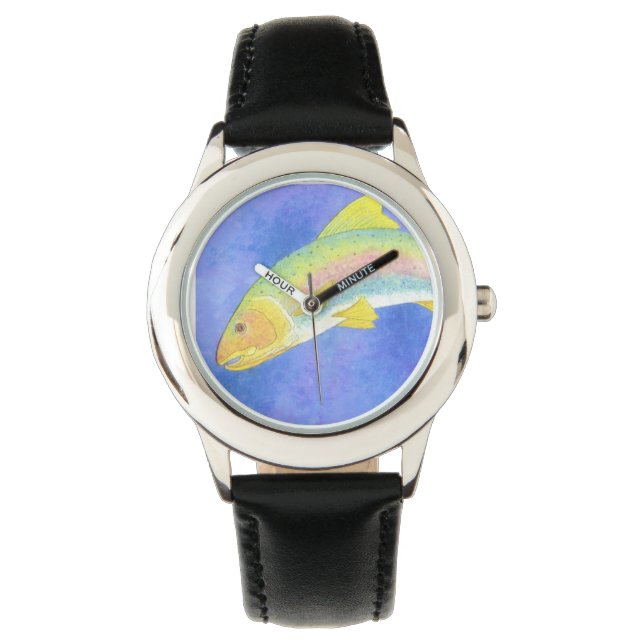 Regenboogforel, vlieghorloge horloge (Voorkant)