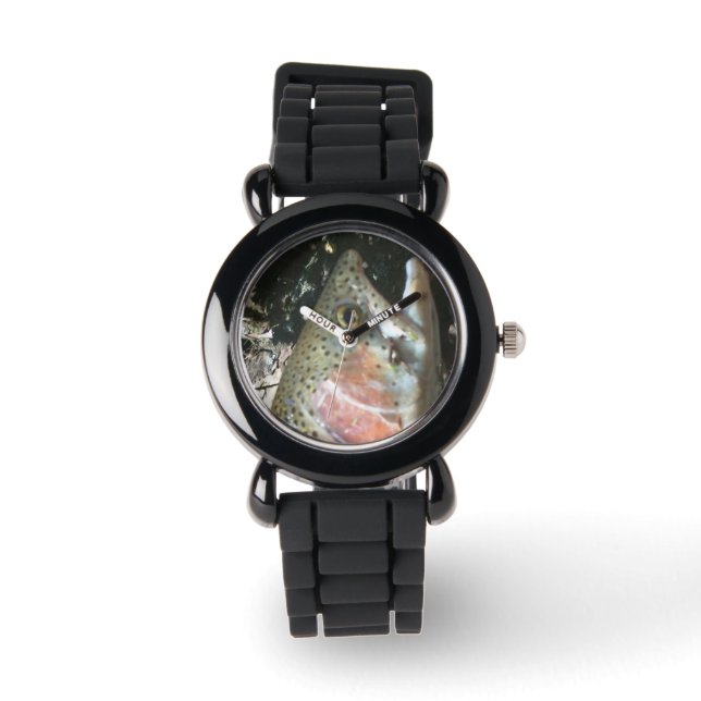 Regenboogforel, vlieghorloge horloge (Voorkant)