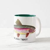 Regenboogforel vliegt Ichthyology Angler's Tweekleurige Koffiemok (Voorkant rechts)