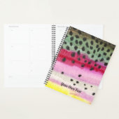 Regenboogforel vliegt met de hengel planner (Display)