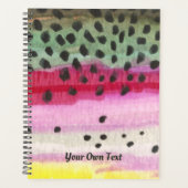 Regenboogforel vliegt met de hengel planner (Voorkant)