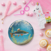 Regenboogforel Vliegvis Papieren Bordje (Feest)