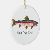 Regenboogforel voor de visserij met de drijvende b keramisch ornament (Rechts)