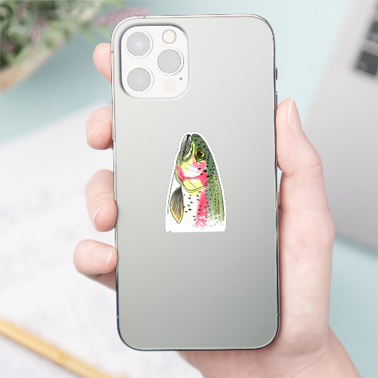Regenboogforel voor  visserij sticker (Telefoon)