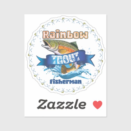 Regenboogforelvispatch Sticker (Vel)