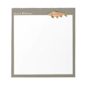 Regenboogforelvisser gepersonaliseerd notitieblok (Voorkant)