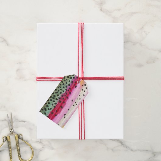 Regenboogforelvissers Cadeaulabel (Met Touw)