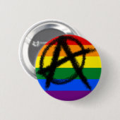 regenboogfoto-anarchistische knop ronde button 5,7 cm (Voorkant /achterkant)