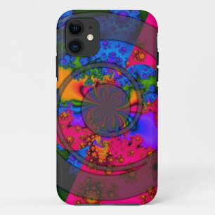 regenboogfractal iPhone 11 hoesje
