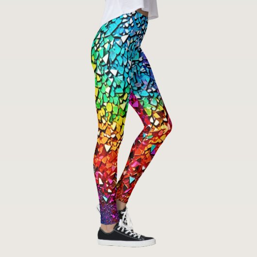 regenboogfragmentmozaïek leggings (Rechts)