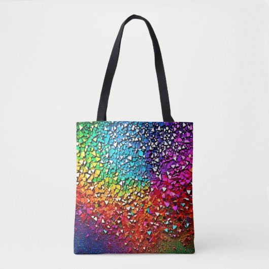 regenboogfragmentmozaïek tote bag (Voorkant)