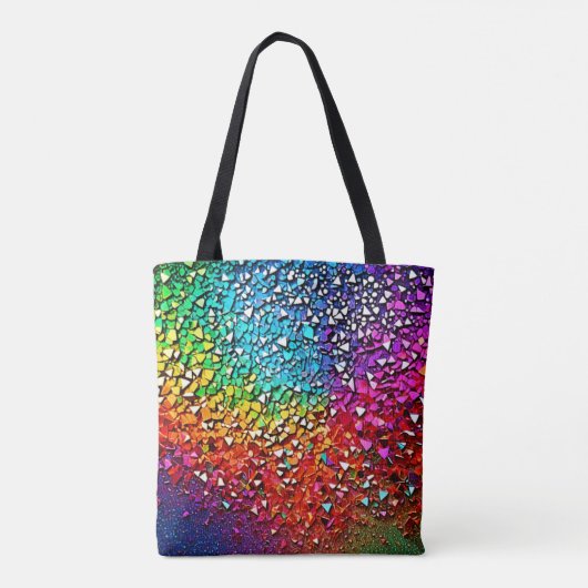 regenboogfragmentmozaïek tote bag (Achterkant)