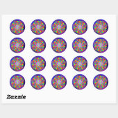 Regenboogfrequenties Ronde Sticker (Vel)