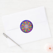 Regenboogfrequenties Ronde Sticker (Envelop)