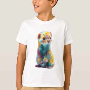 Regenboogfretwezelillustratie voor kinderen t-shirt