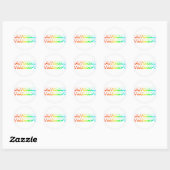 Regenboogfysische therapie ronde sticker (Vel)
