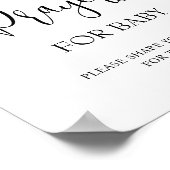 Regenbooggebeden voor Baby shower Poster (Hoek)