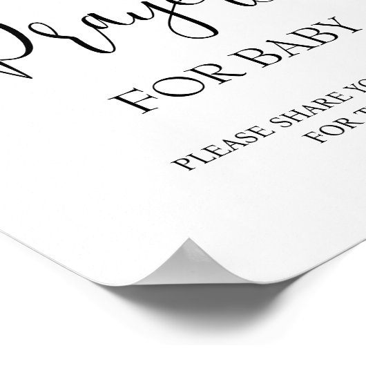 Regenbooggebeden voor Baby shower Poster (Hoek)