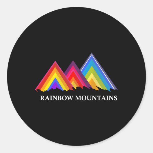 Regenbooggebergte in Peru Ronde Sticker (Voorkant)