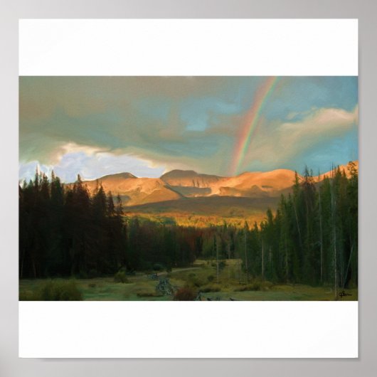 Regenbooggebergte Poster (Voorkant)