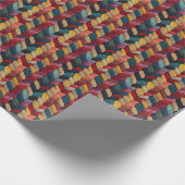 regenbooggebreide wol cadeaupapier (Hoek)