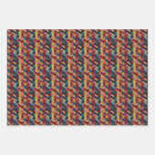 regenbooggebreide wol inpakpapier vel (Voorkant 2)