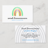Regenbooggeel Blauw Oranje Kind Visitekaartje (Voorkant / Achterkant)