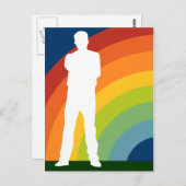 regenbooggehard man briefkaart (Voorkant / Achterkant)