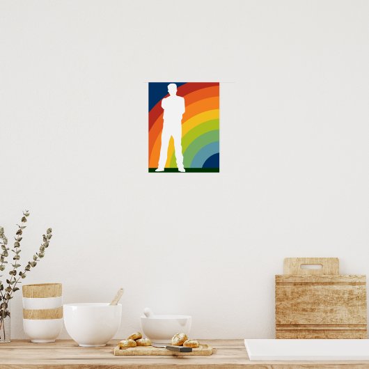regenbooggehard man poster (Keuken)