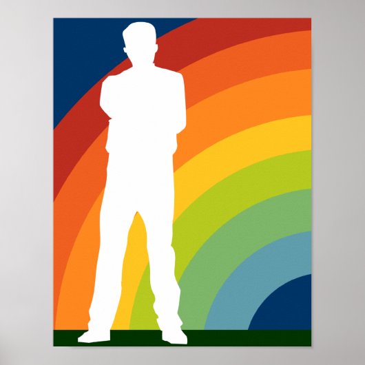 regenbooggehard man poster (Voorkant)